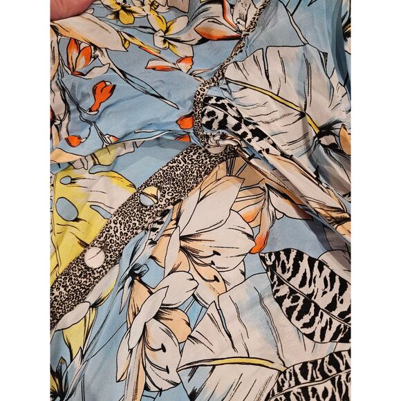 TAJ by Sabrina Crippa Button Down Maxi Dress Small Viscose Patchwork Cottage 180 - Picture 7 of 11